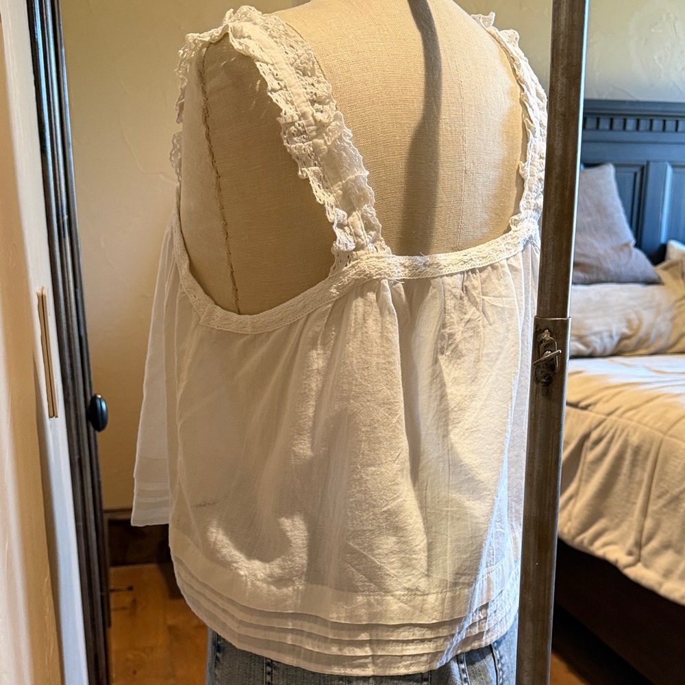 H&M White Lace-Trim Button Front Camisole - Picture 6 of 10